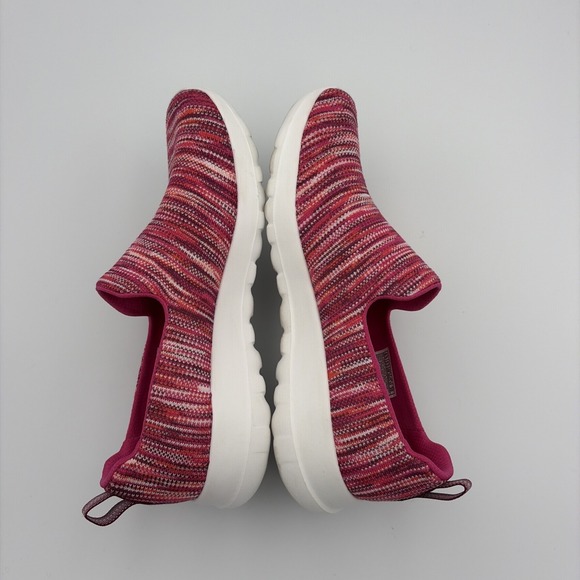 Skechers Go Walk GoGa Max Sneakers Women's 6.5 Pink Multi Striped Slip On Casual - Picture 10 of 14